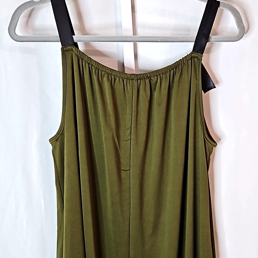 Source Unknown Olive Green Tie-Strap Jumpsuit wit… - image 5